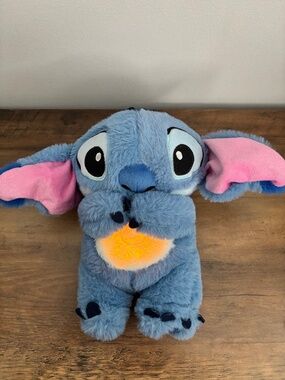 Disney Stitch Plush Breathing Musical Light Up Kawaii Soothes Toy Sleep Calming